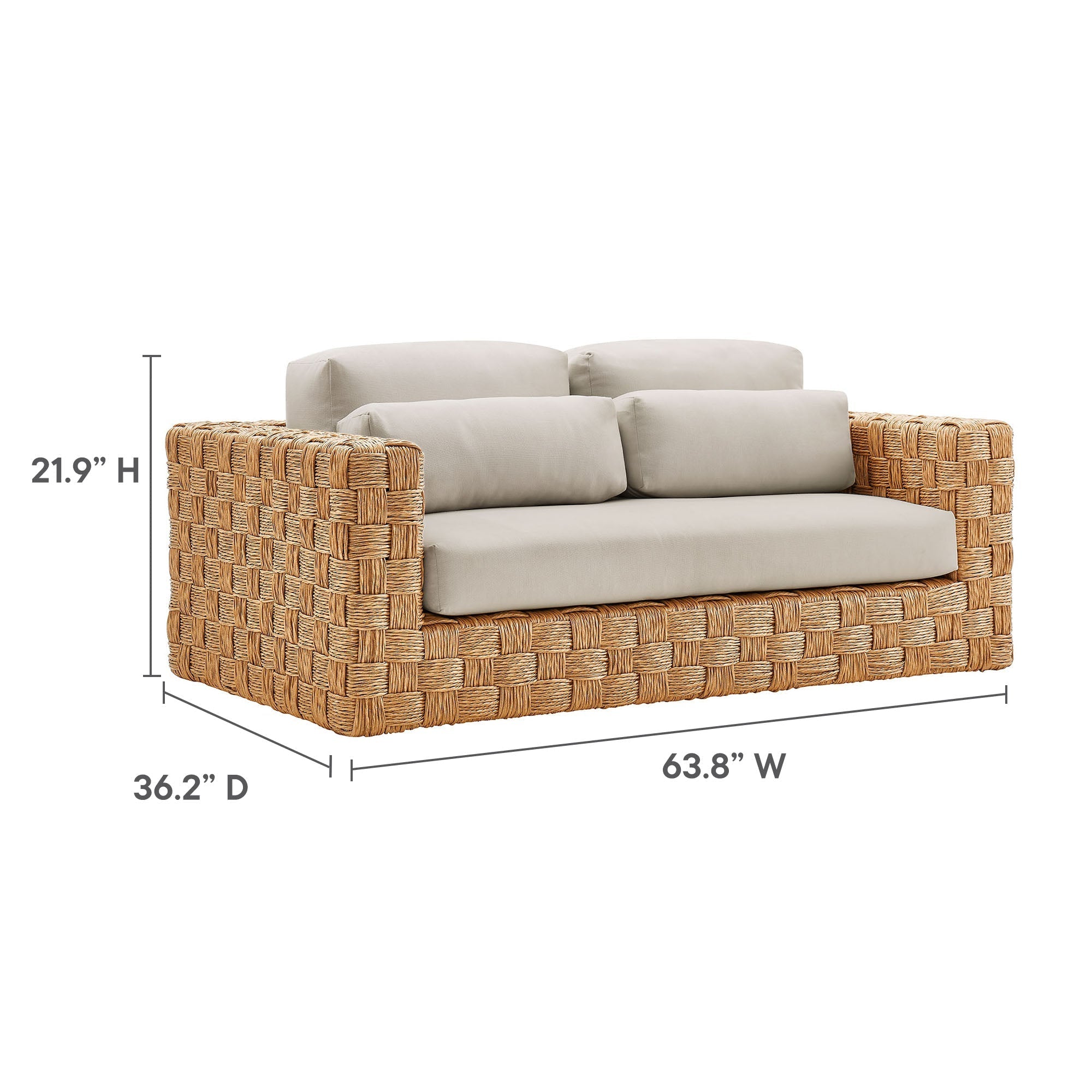 Thames Outdoor Patio Wicker Loveseat by Modway