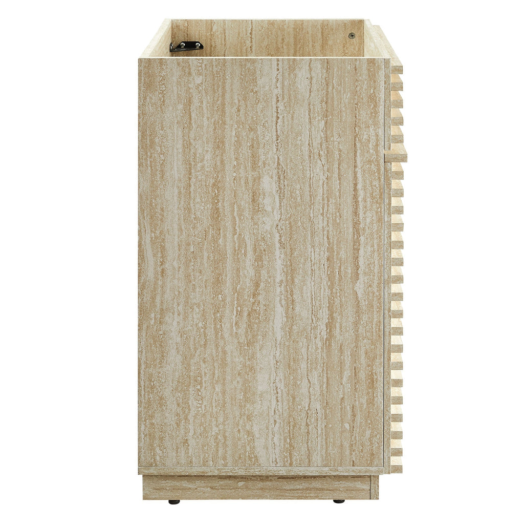 Render 24" Faux Travertine Bathroom Vanity Cabinet