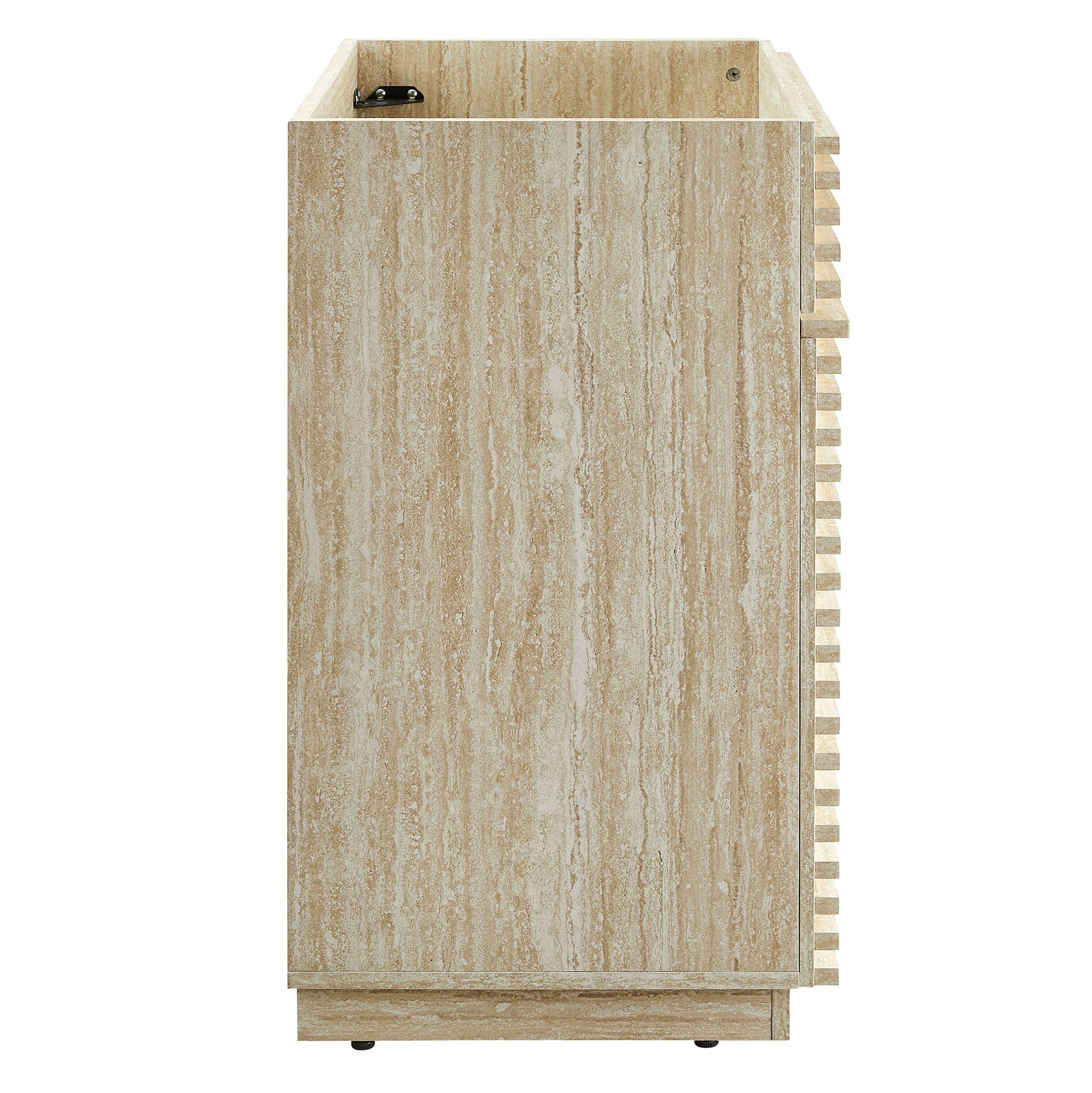 Render 24" Faux Travertine Bathroom Vanity Cabinet