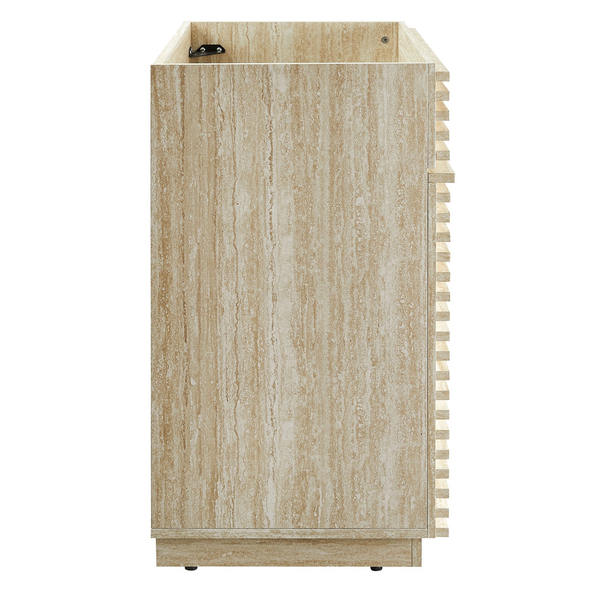 Render 30" Faux Travertine Bathroom Vanity Cabinet