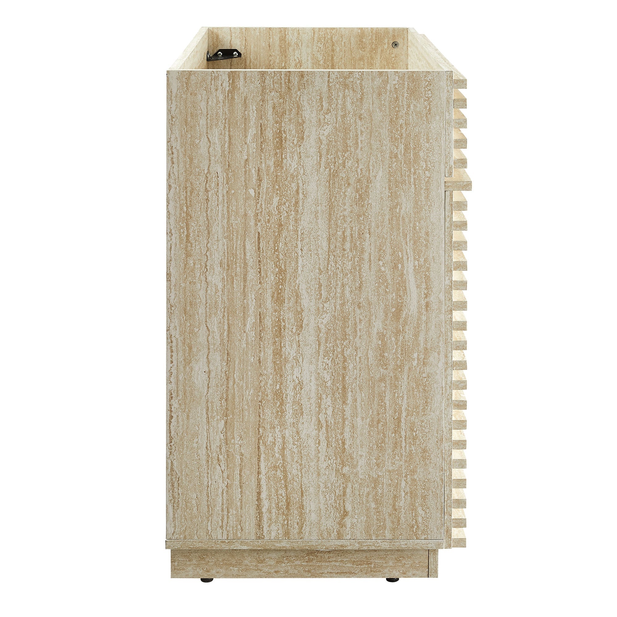 Render 36" Faux Travertine Bathroom Vanity Cabinet