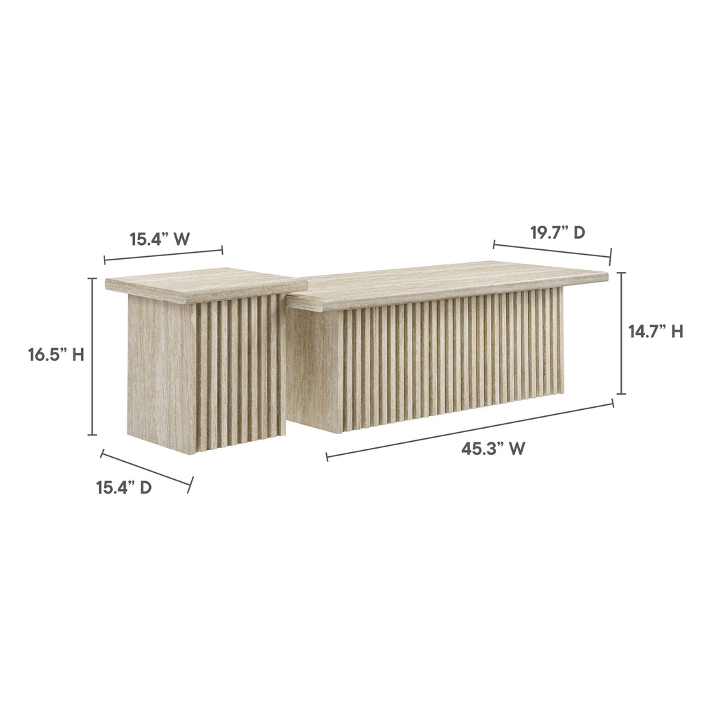 Render Nesting Coffee Tables Set of 2 by Modway
