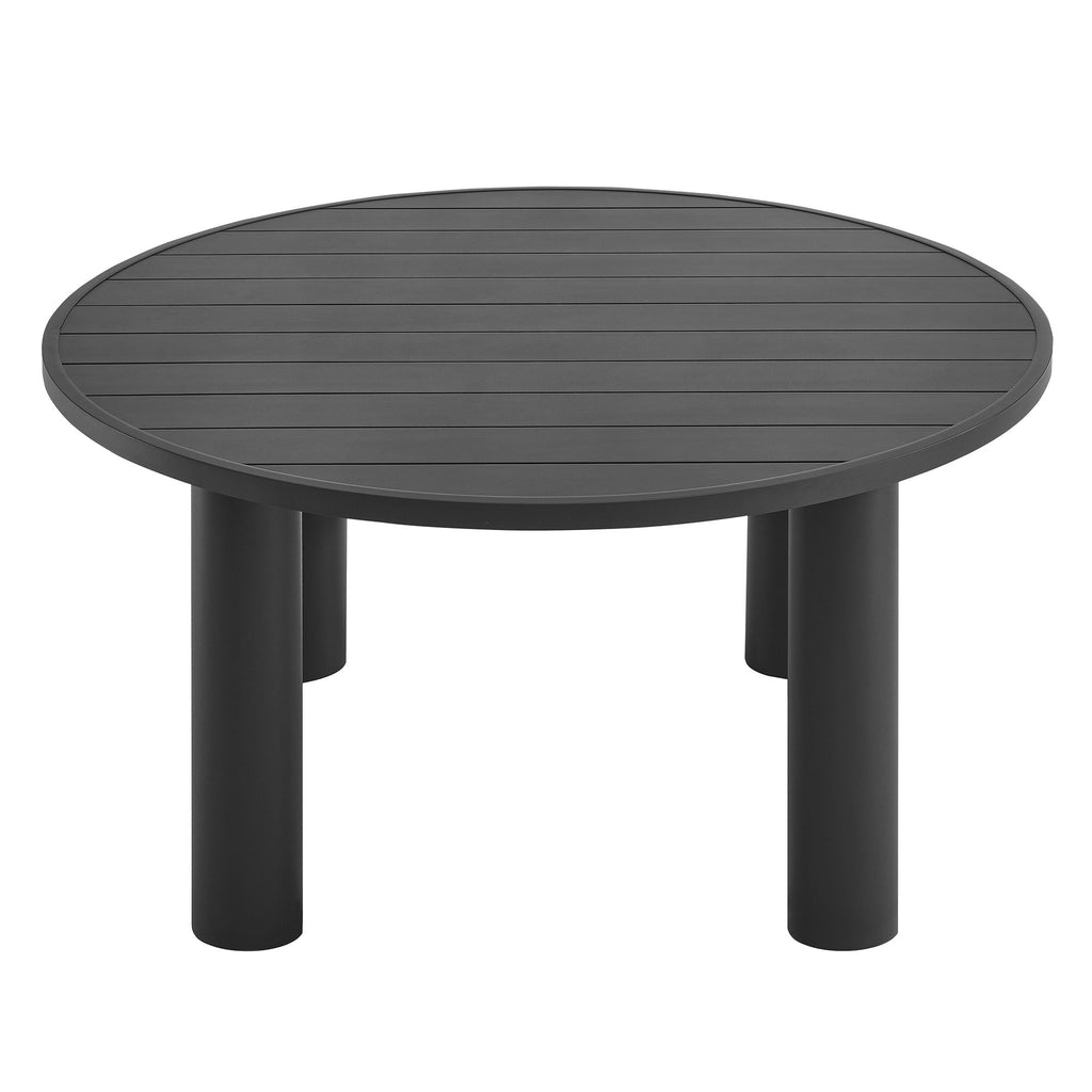 Nautica 5-Piece Round Outdoor Patio Aluminum Dining Table and Chairs Set