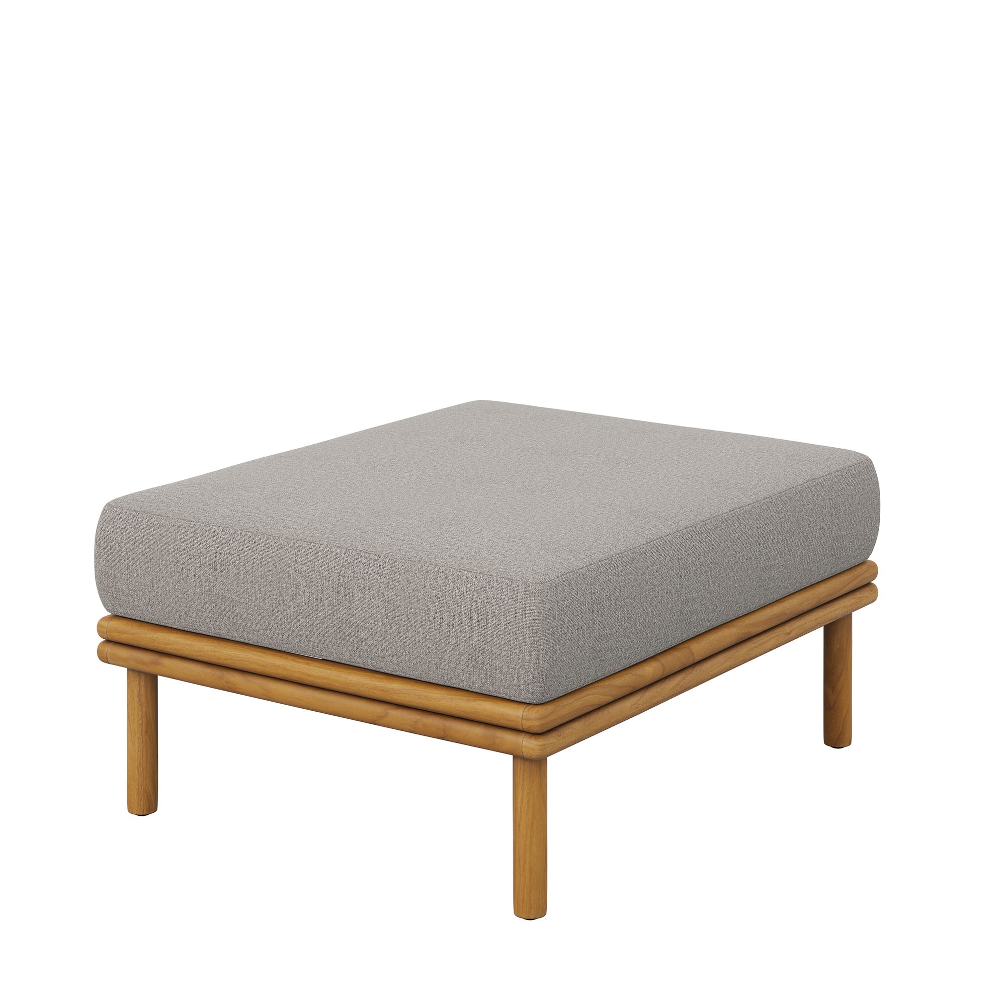 Wren Outdoor Patio Teak Wood Ottoman By Modway