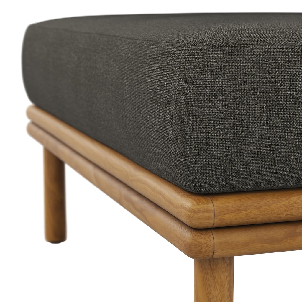 Wren Outdoor Patio Teak Wood Ottoman By Modway