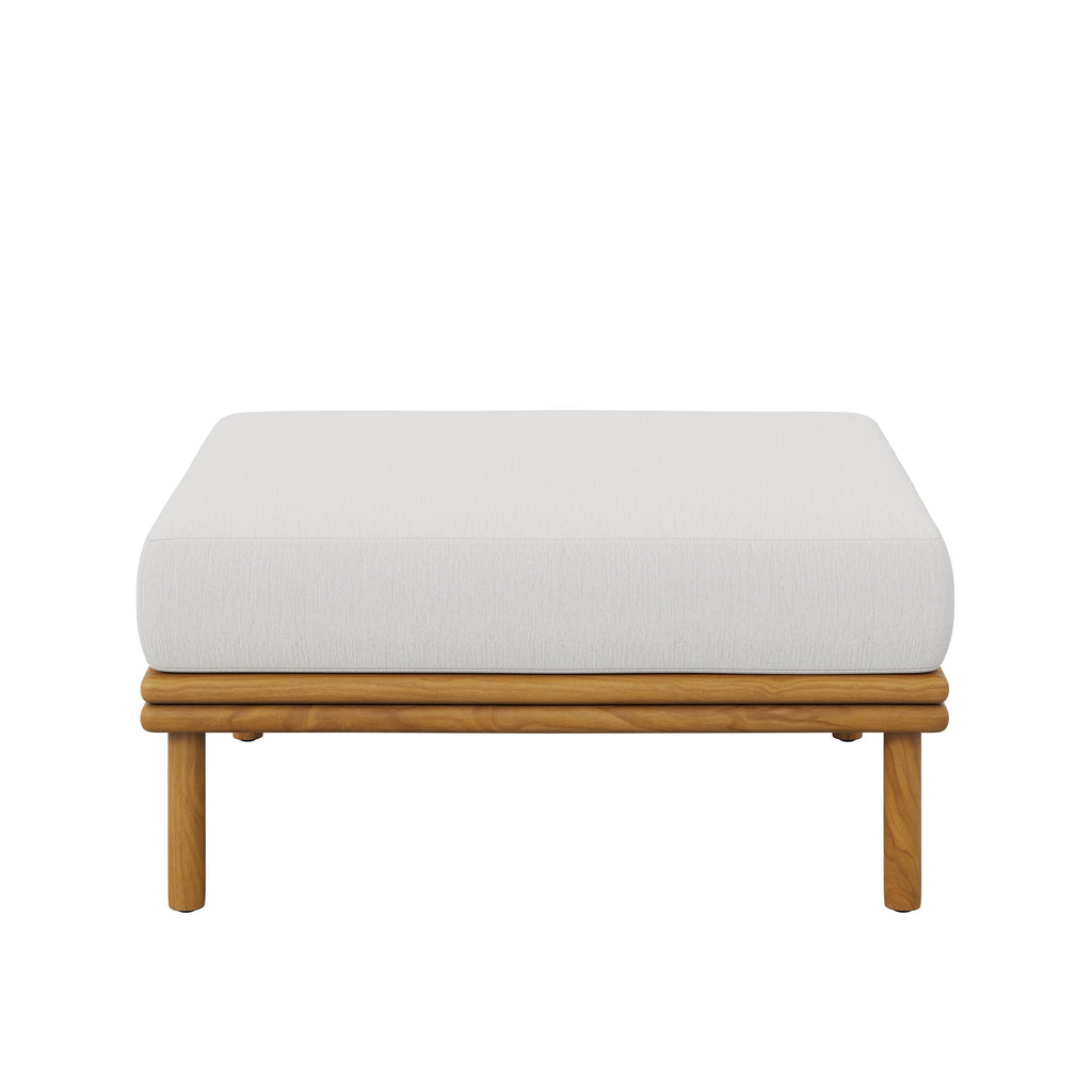 Wren Outdoor Patio Teak Wood Ottoman By Modway