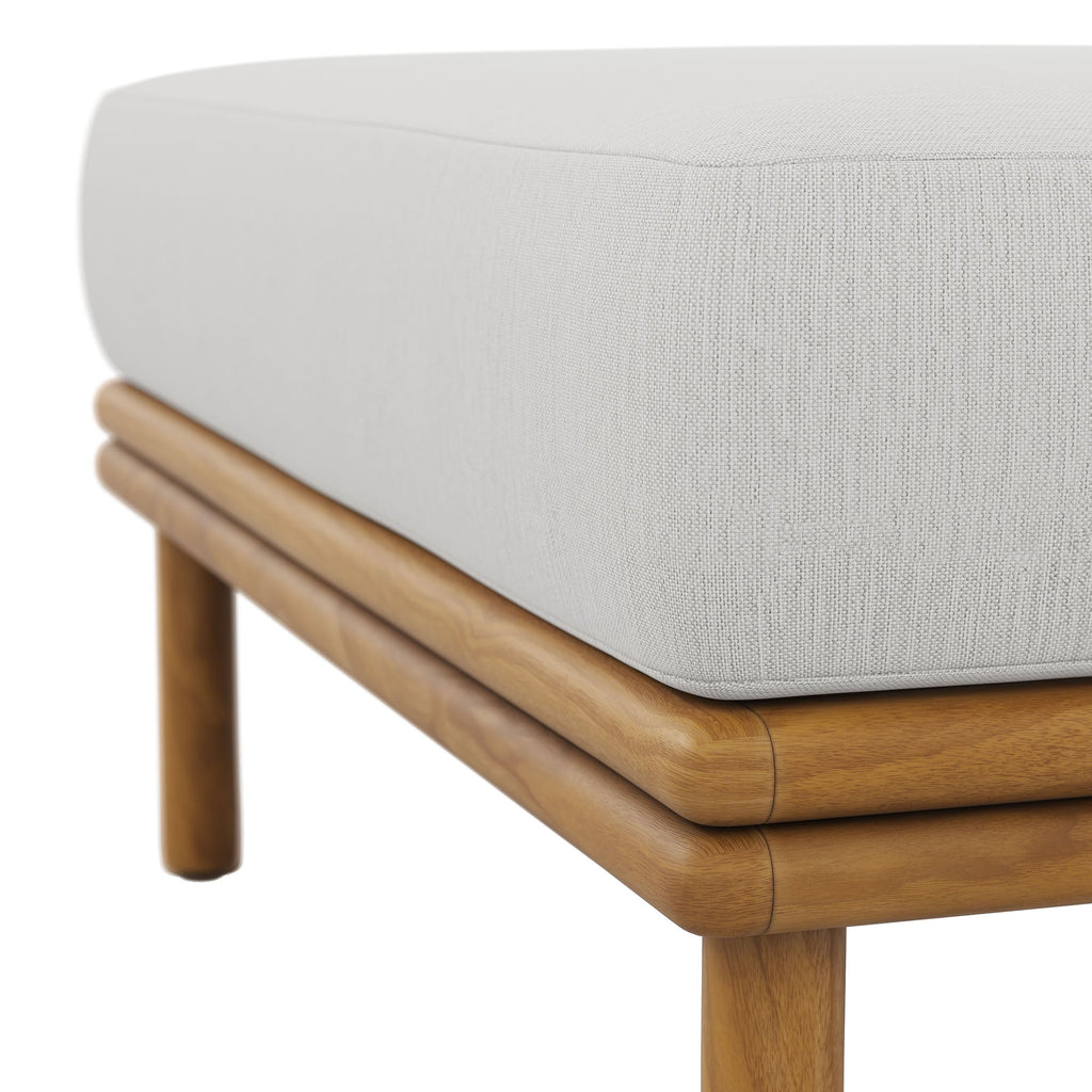 Wren Outdoor Patio Teak Wood Ottoman By Modway