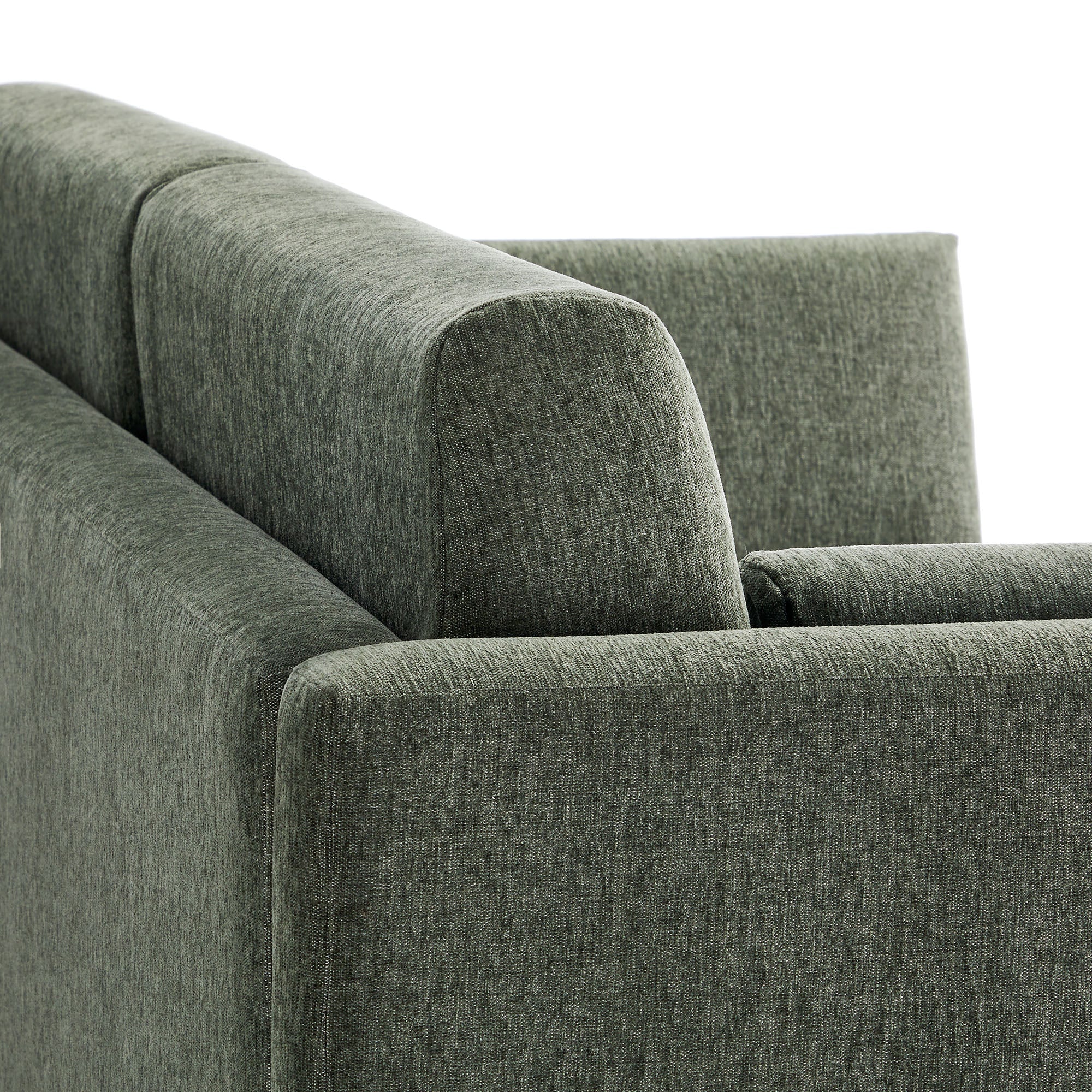 Linden Upholstered Heathered Chenille Small Sofa