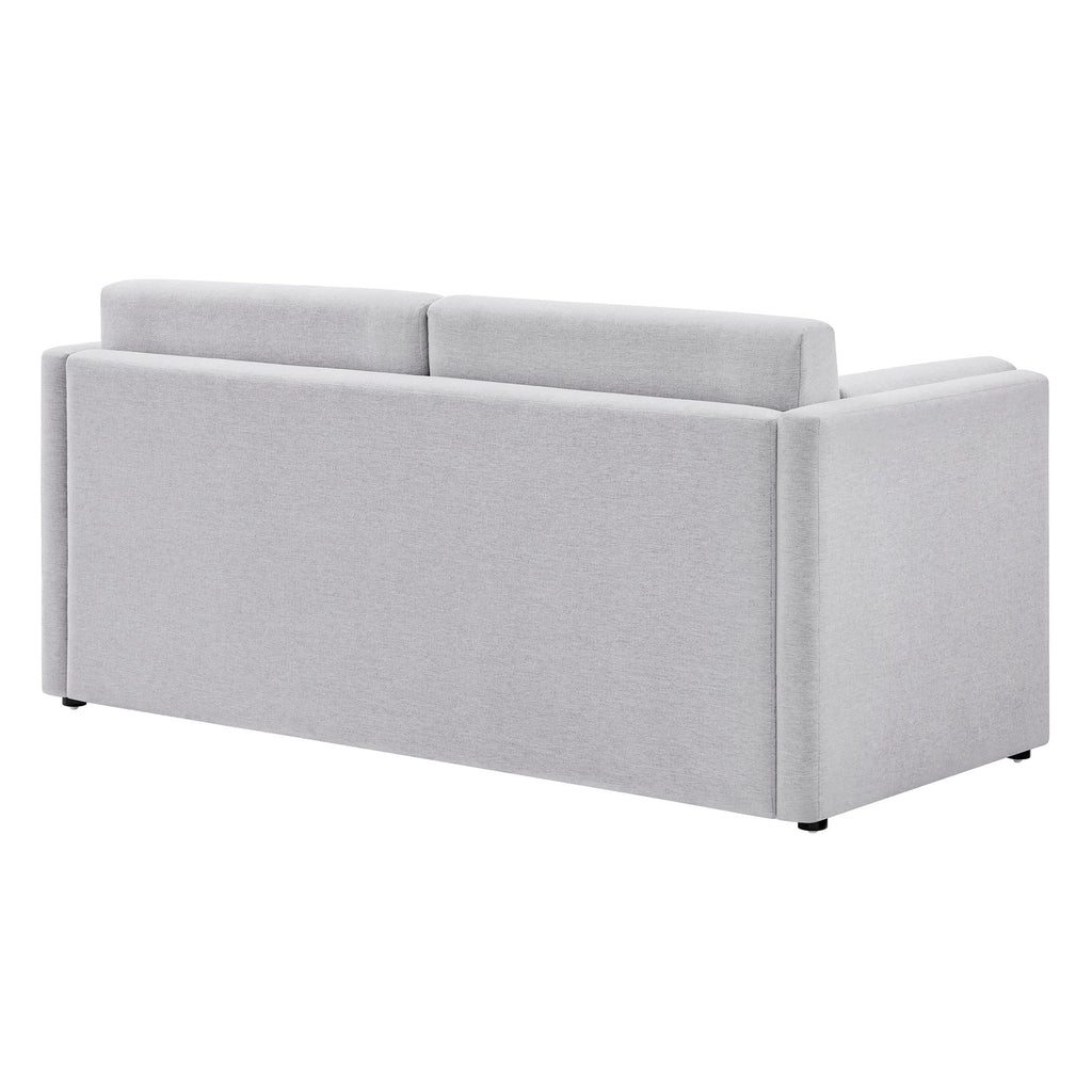 Linden Upholstered Heathered Chenille Small Sofa