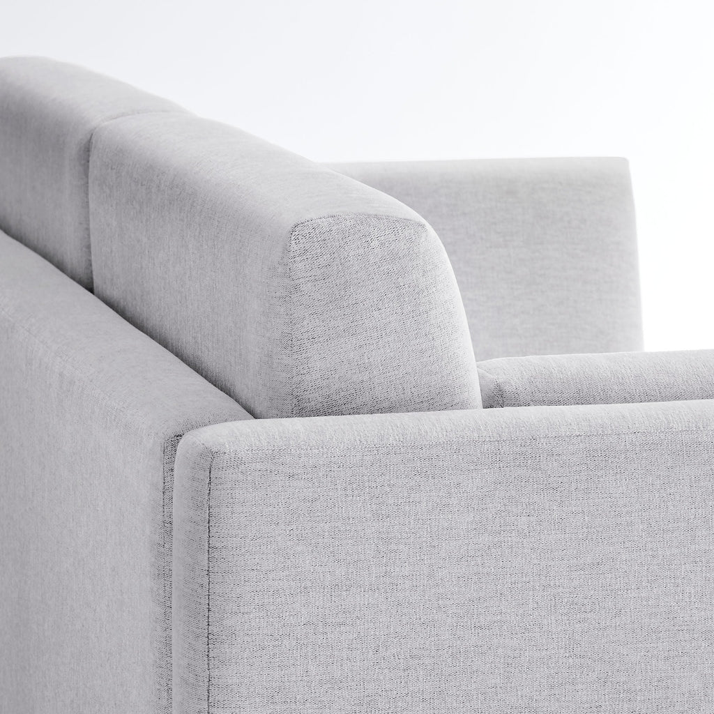 Linden Upholstered Heathered Chenille Small Sofa