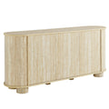 Overture 3-Door Oval Faux Travertine Sideboard by Modway