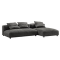 Solace 2-Piece Modular Upholstered Fabric Sectional Sofa with Chaise by Modway