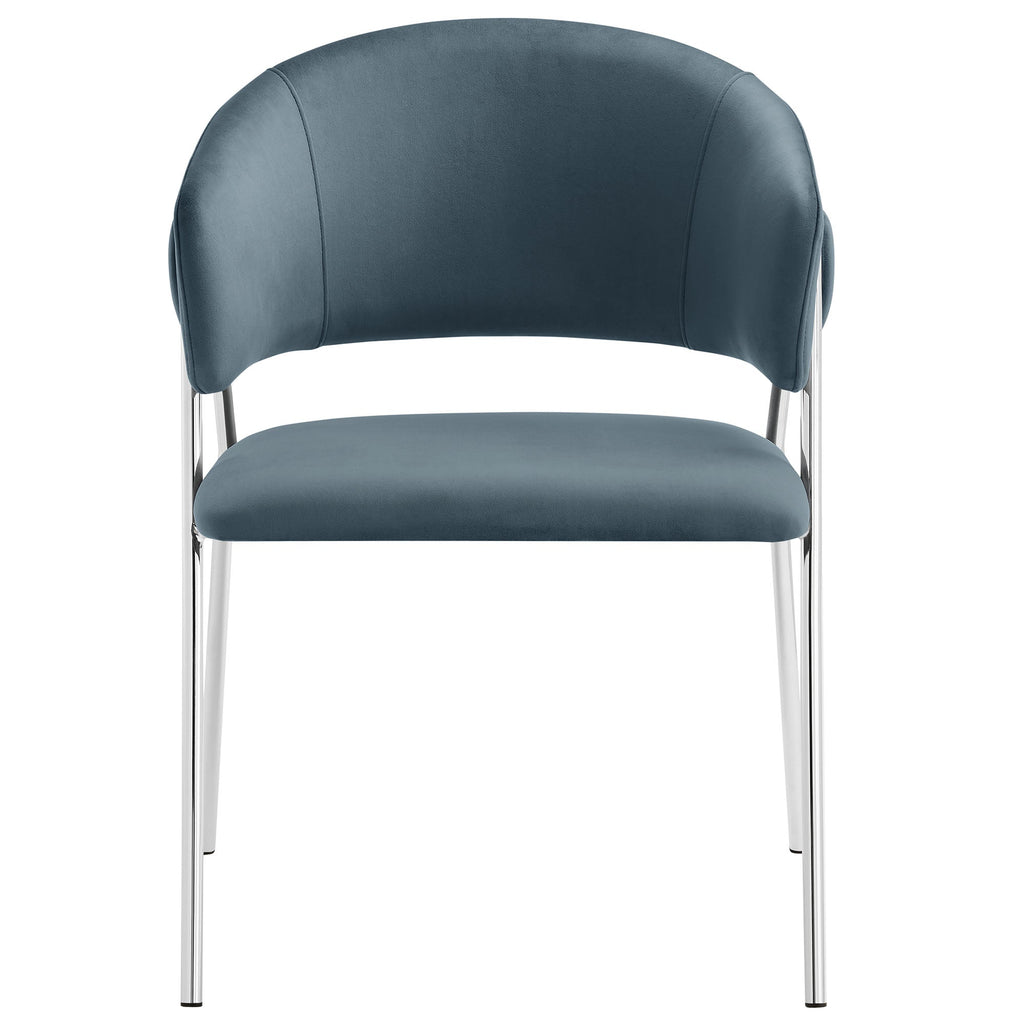 Nella Upholstered Performance Velvet Dining Chair Set of 2