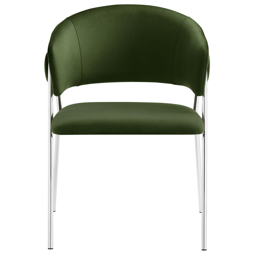 Nella Upholstered Performance Velvet Dining Chair Set of 2