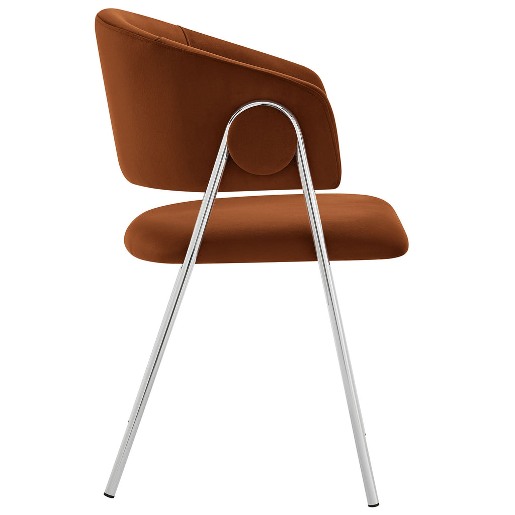 Nella Upholstered Performance Velvet Dining Chair Set of 2