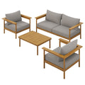 Wren 4-Piece Outdoor Patio Teak Wood Furniture Set by Modway