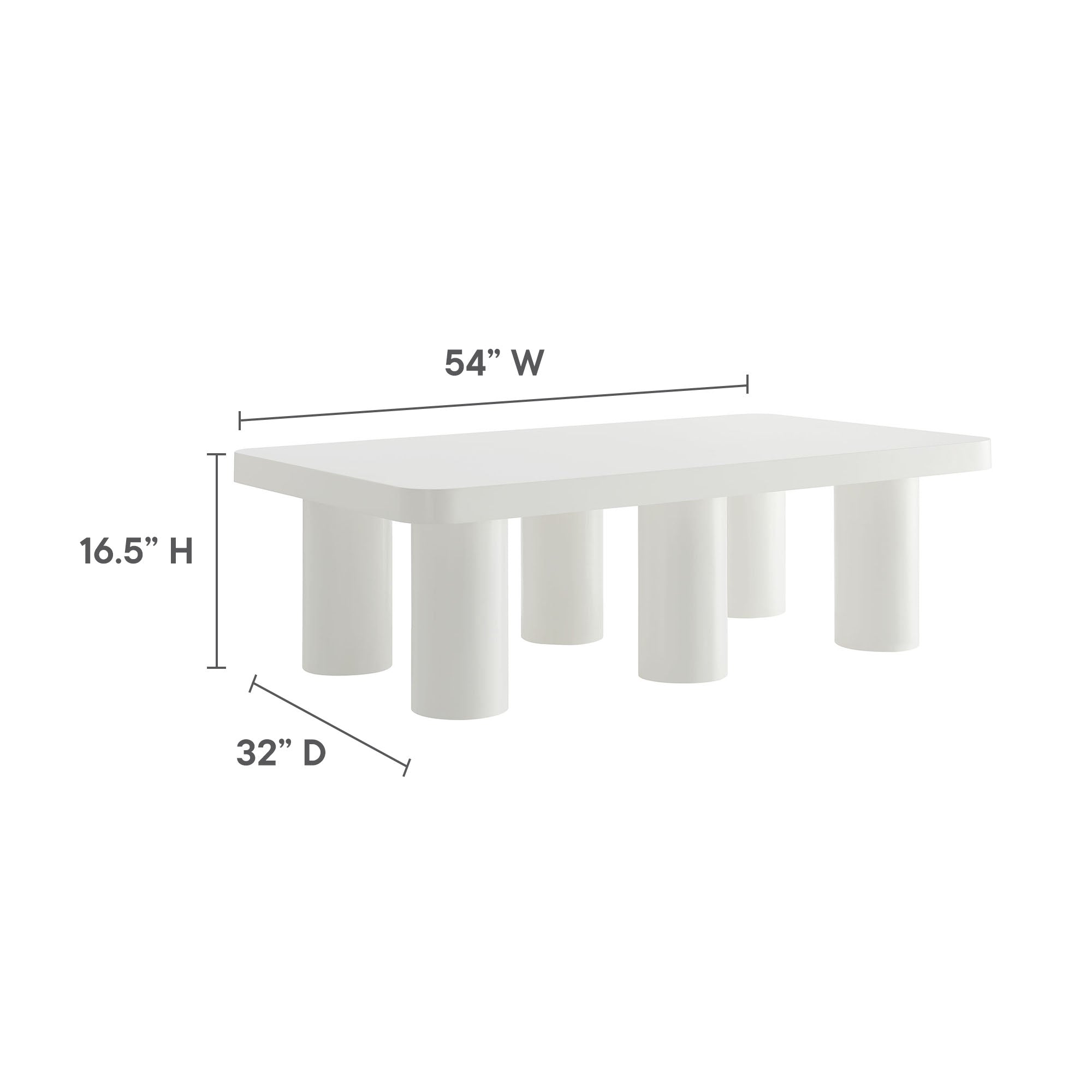 Cleo 54-Inch Rectangular Coffee Table by Modway