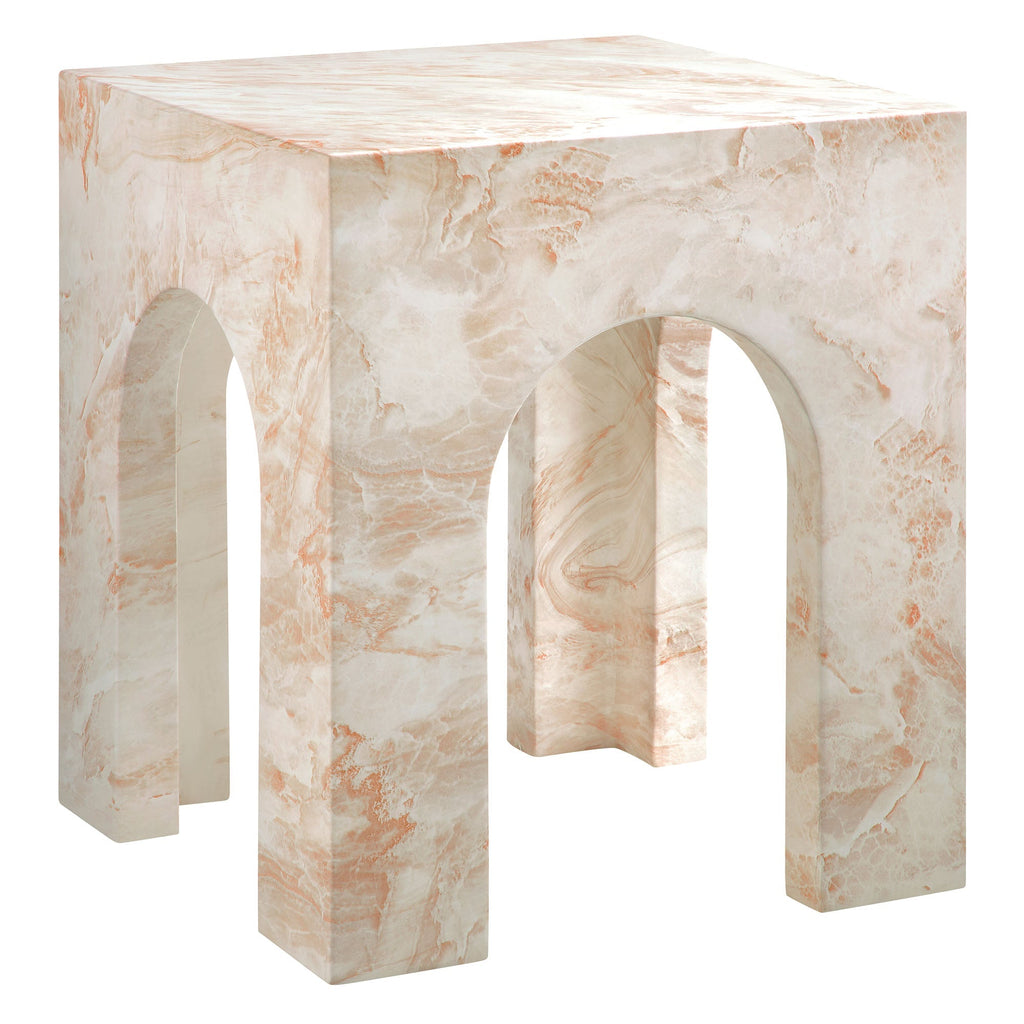 Valen Square Indoor-Outdoor Patio Arched Concrete Side Table by Modway