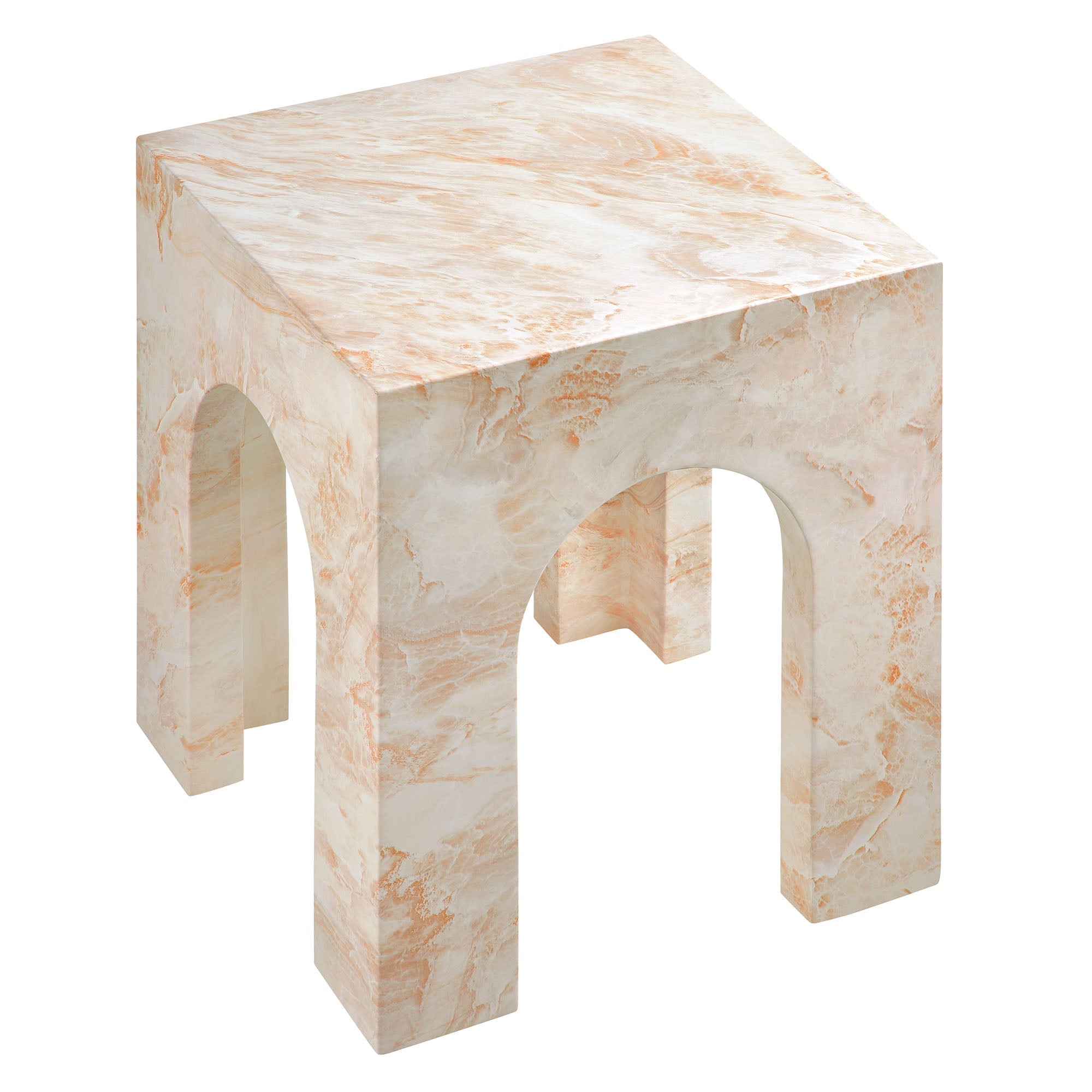 Valen Square Indoor-Outdoor Patio Arched Concrete Side Table by Modway