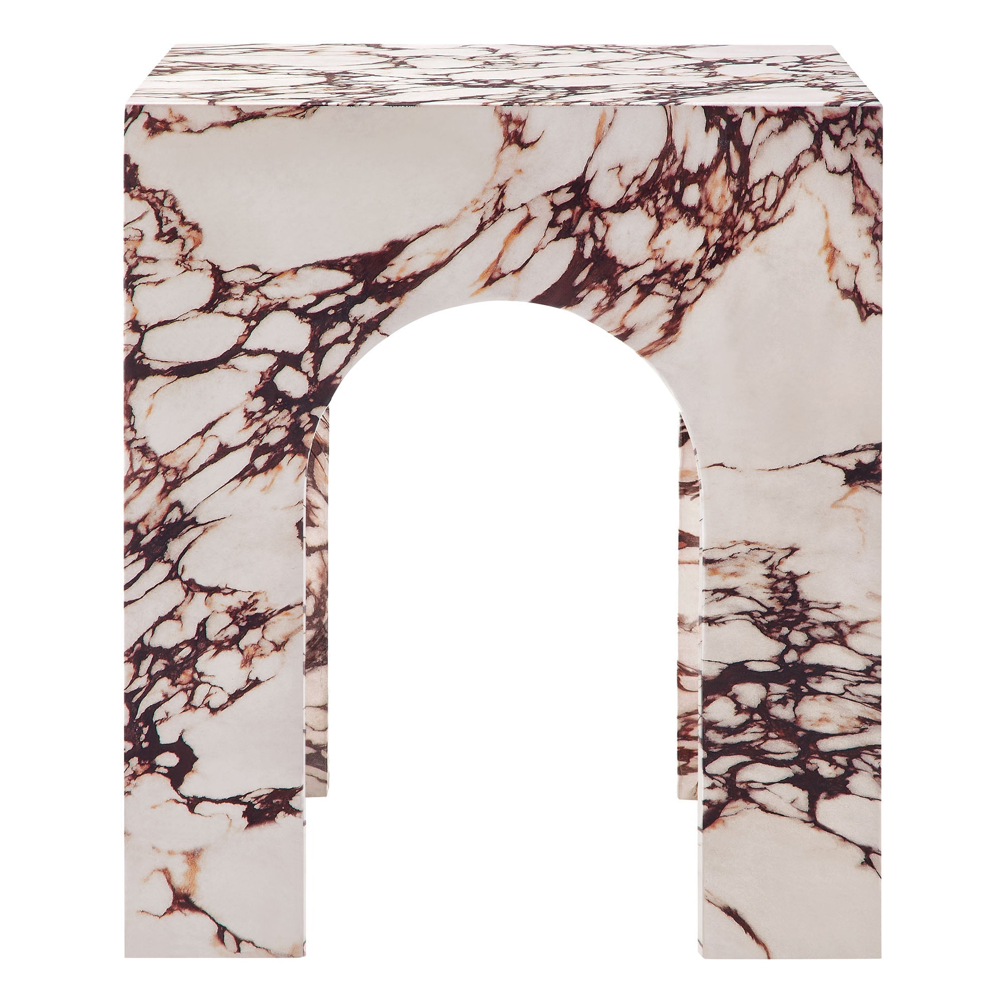 Valen Square Indoor-Outdoor Patio Arched Concrete Side Table by Modway