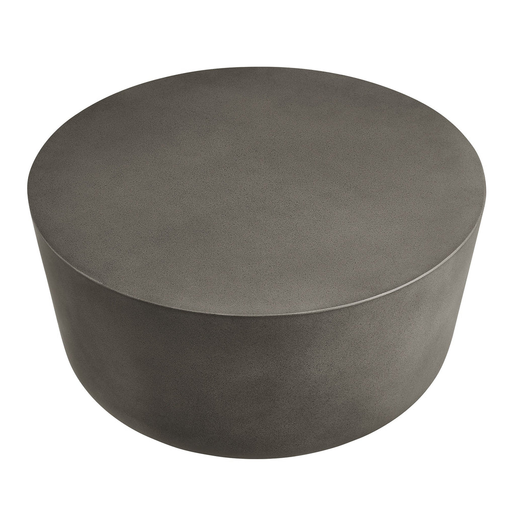 Brion Round Indoor-Outdoor Concrete Coffee Table by Modway