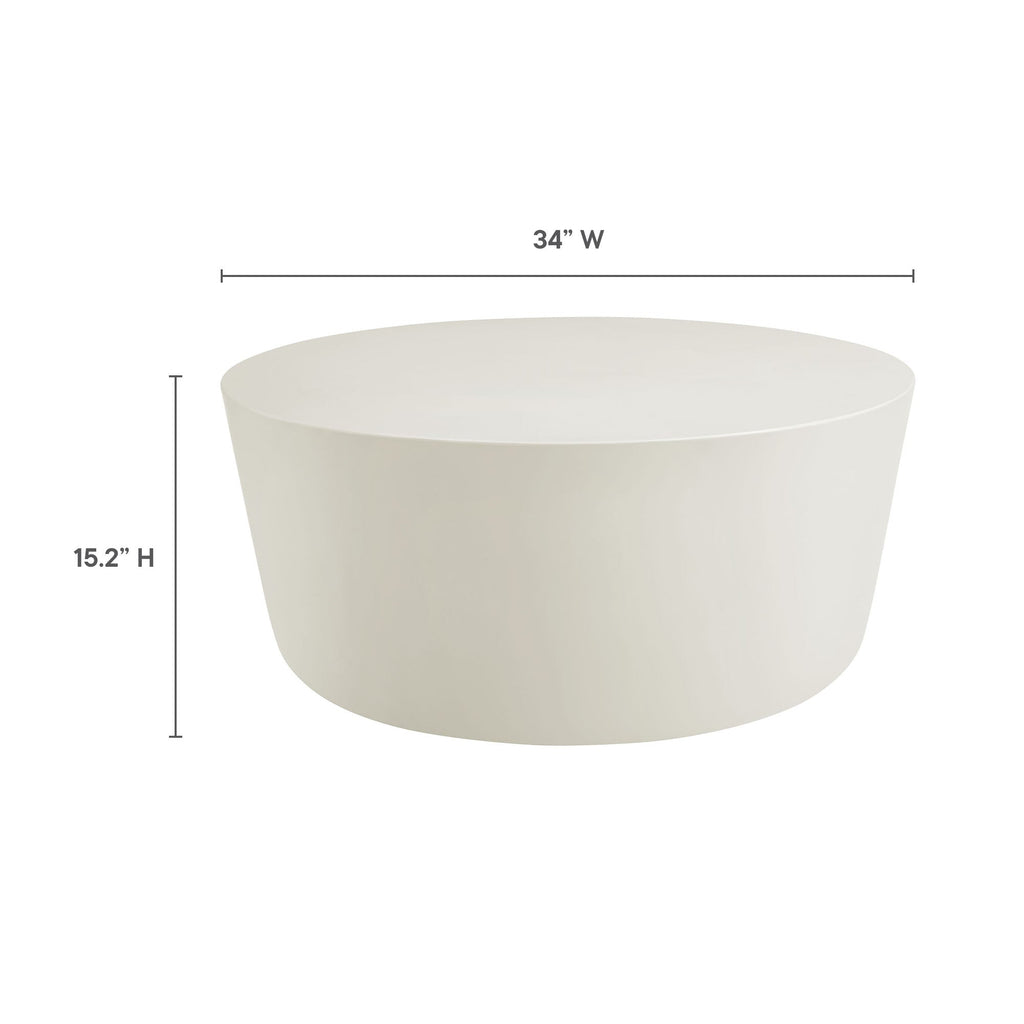 Brion Round Indoor-Outdoor Concrete Coffee Table by Modway