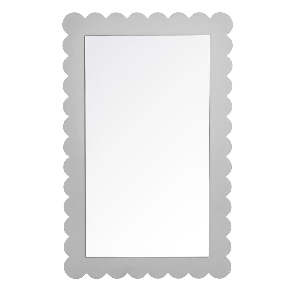Emmeline Scalloped Rectangle Wall Mirror by Modway