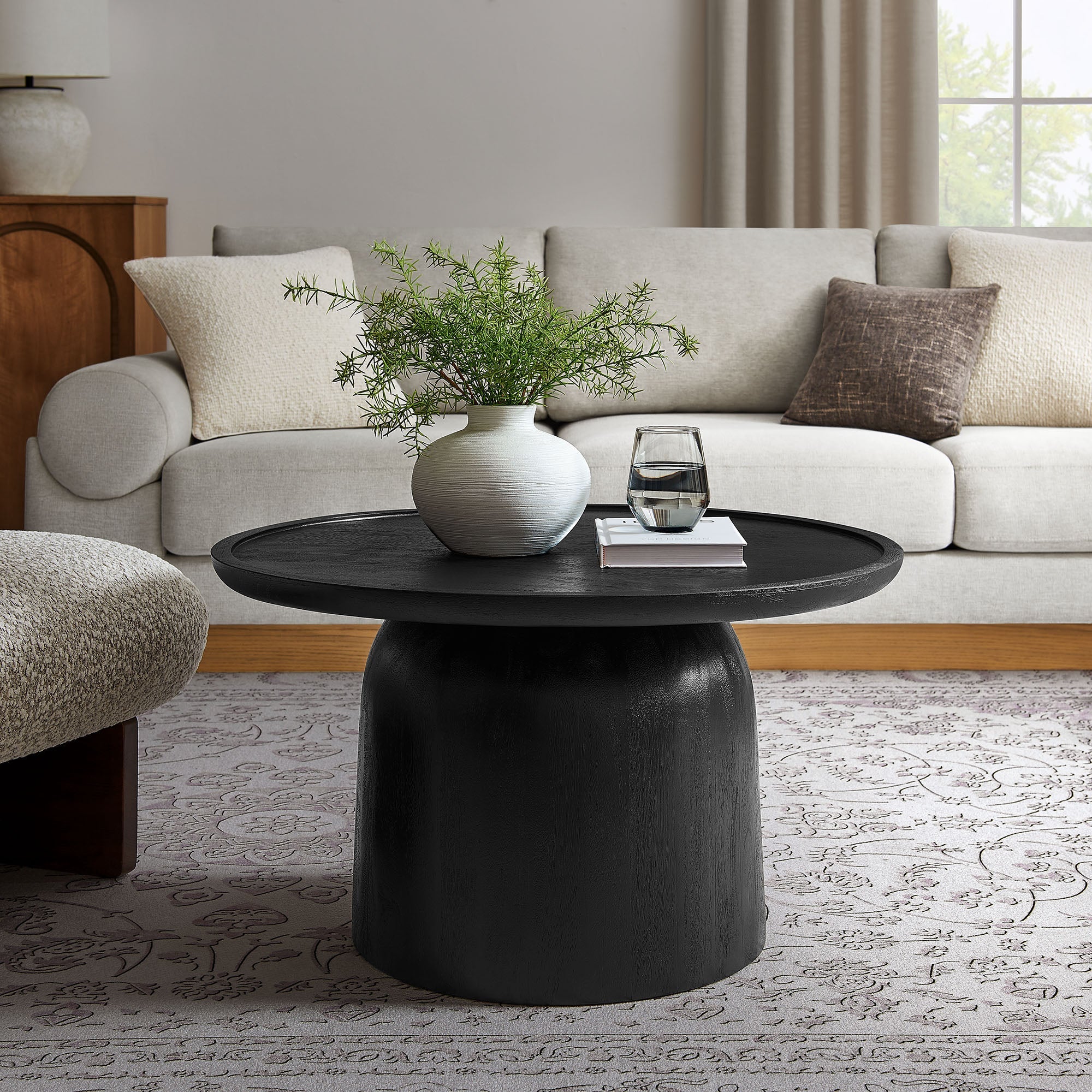 Holloway 30" Round Mango Wood Coffee Table by Modway