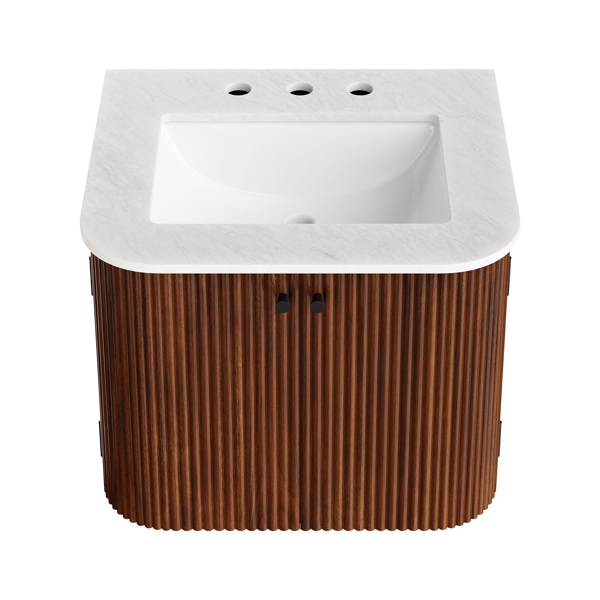 Zia 24" Wall-Mount Bathroom Vanity with Marble Sink by Modway