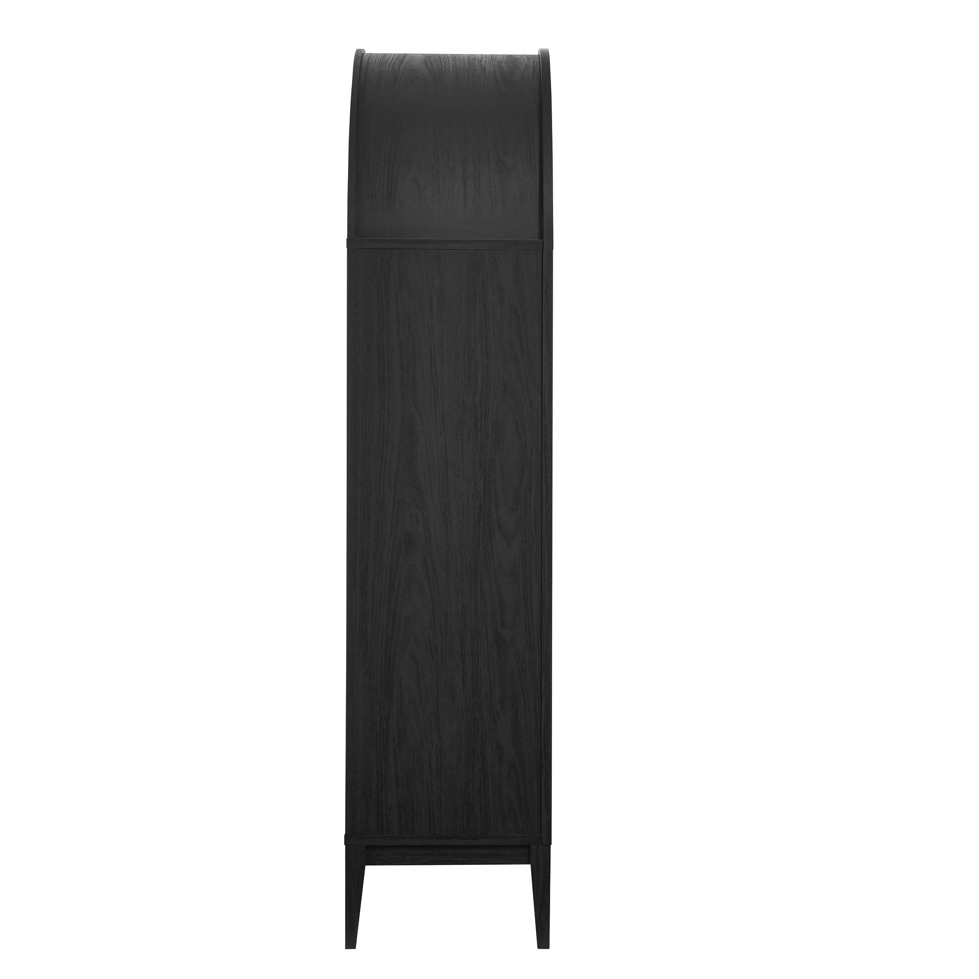 Nolan 1-Piece Wood Storage Cabinet with Arched Glass Doors