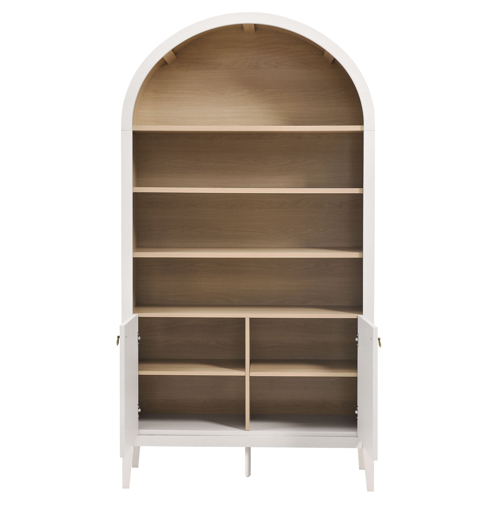 Nolan 74" Tall Wide Arched Storage Display Cabinet Bookshelf by Modway