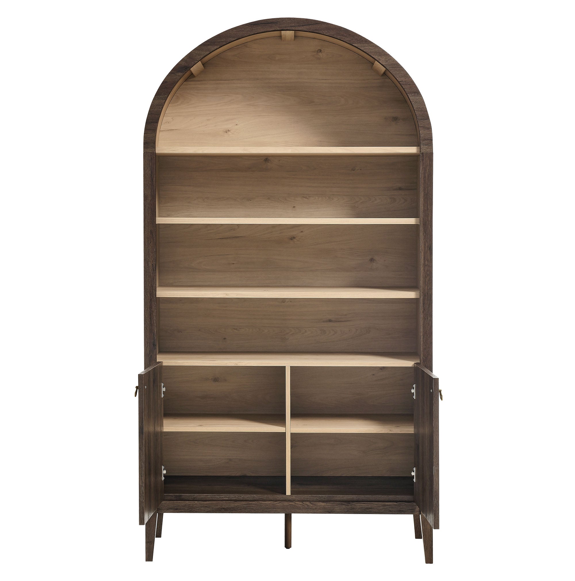 Nolan 74" Tall Wide Arched Storage Display Cabinet Bookshelf by Modway
