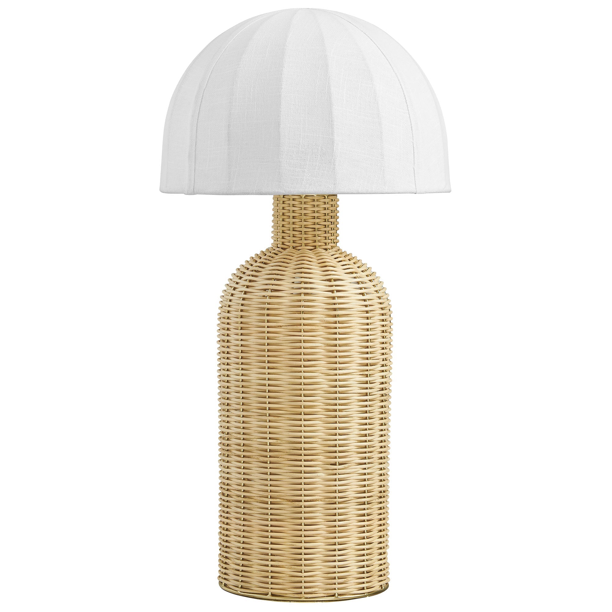 Santo Rattan Table Lamp with Dome Shade by Modway
