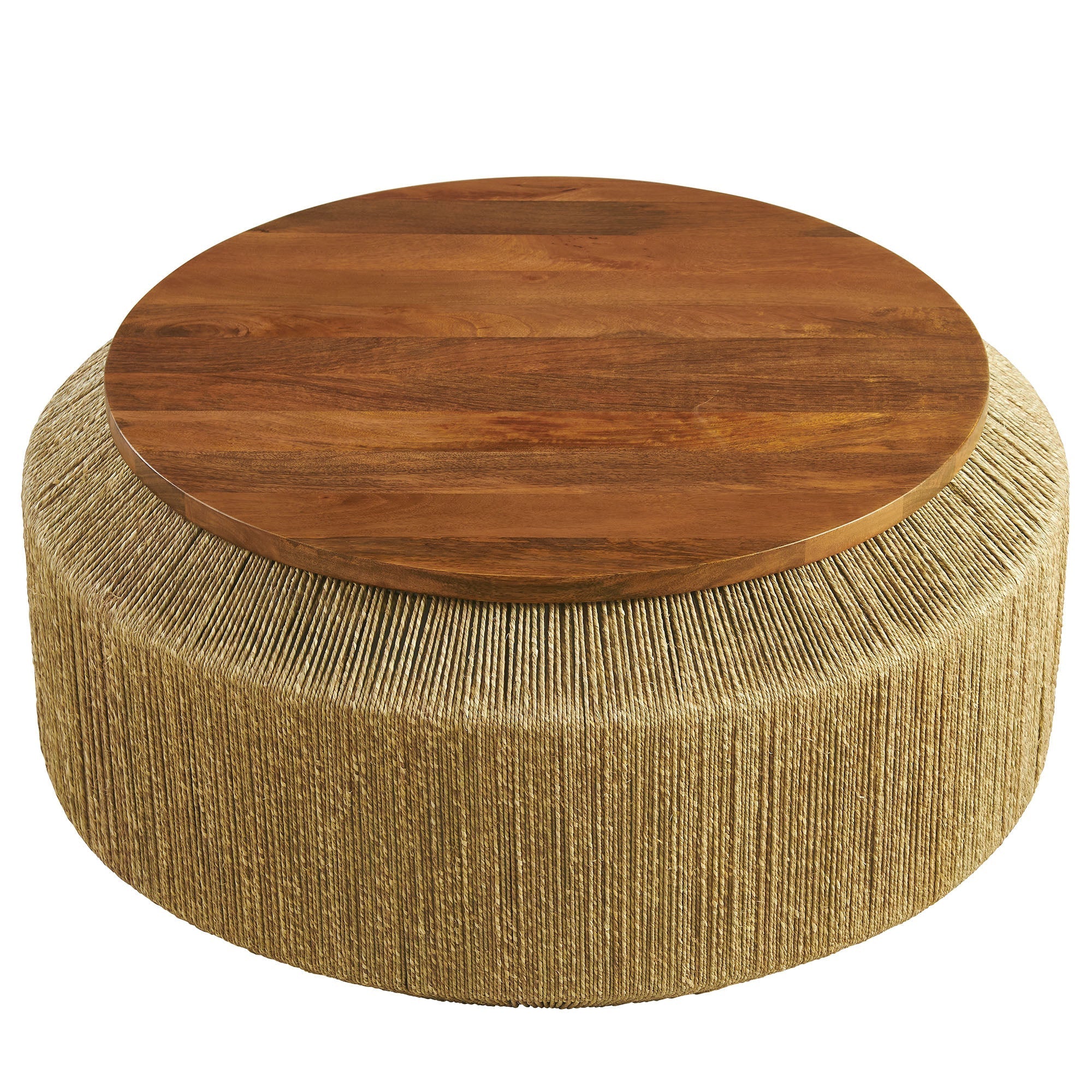 Maris Seagrass and Wood Coffee Table by Modway