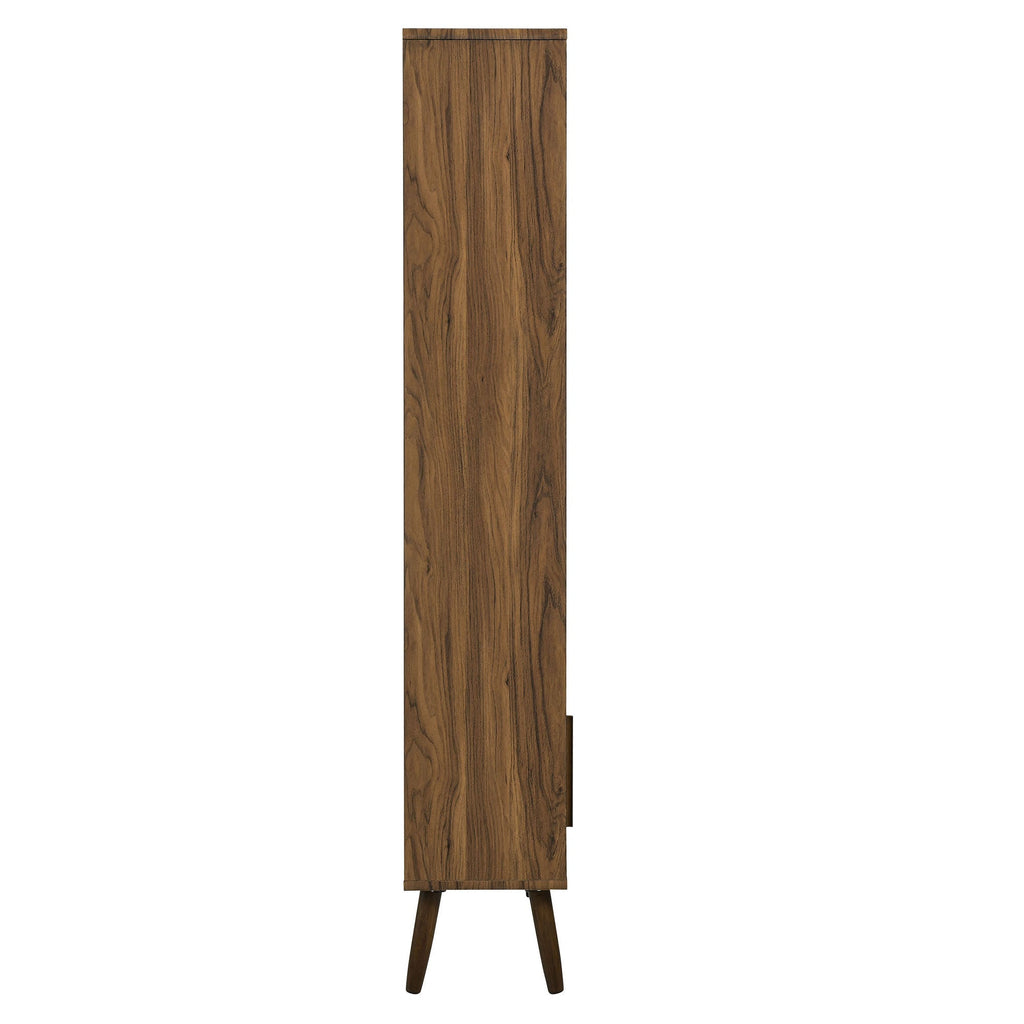 Transmit 45" Four-Tier Bookcase with Sliding Doors