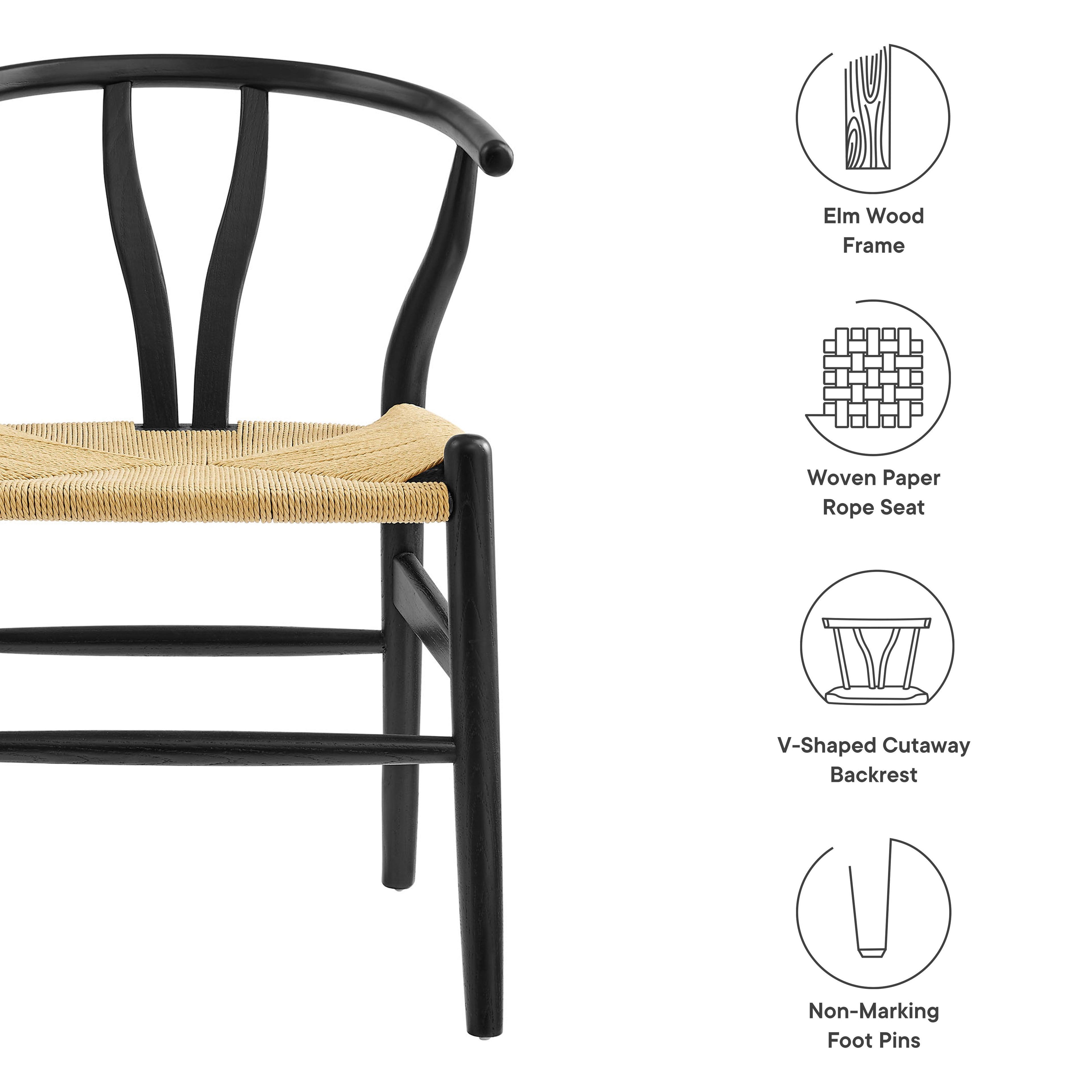 Amish 29" Wood Dining Chair by Modway