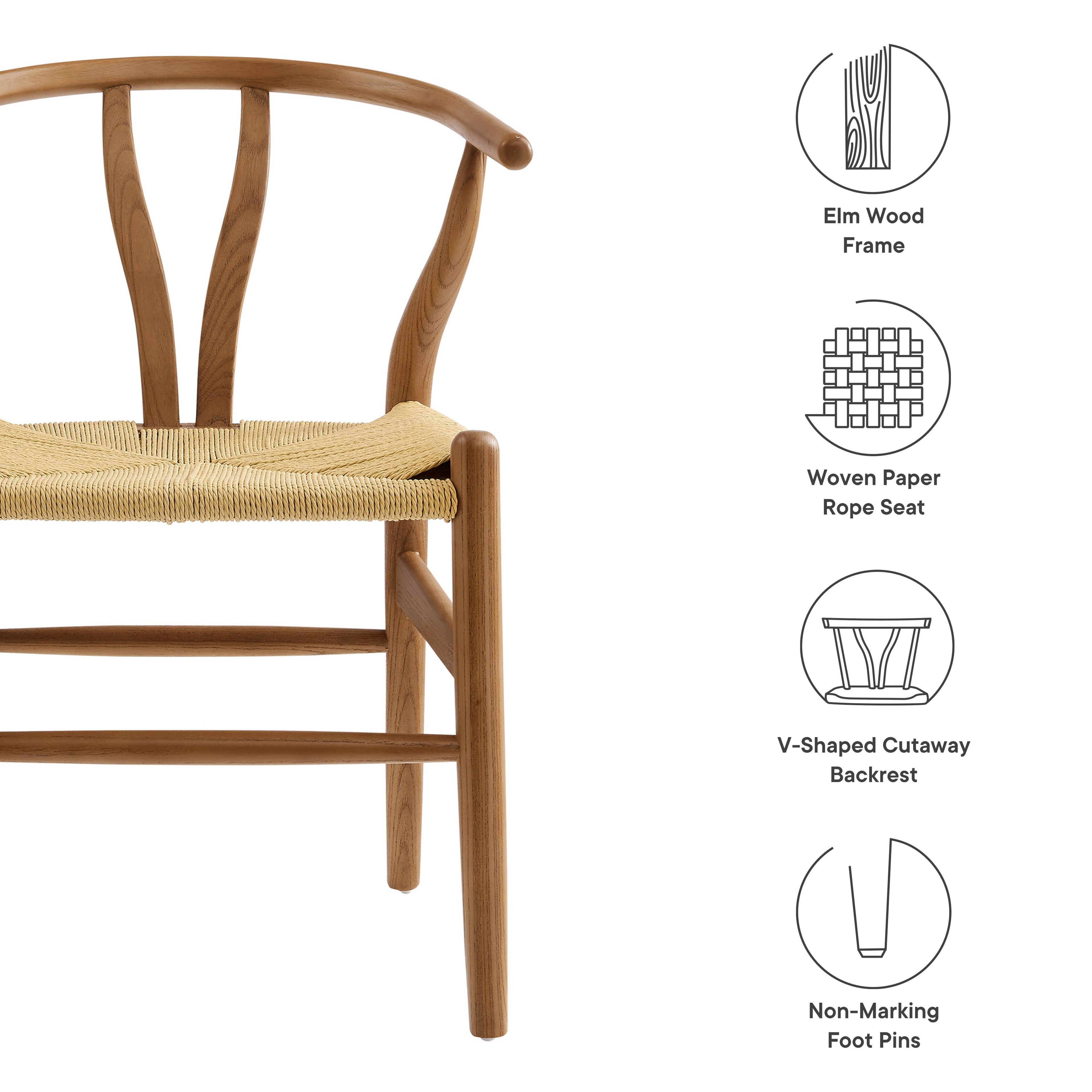 Amish 29" Wood Dining Chair by Modway