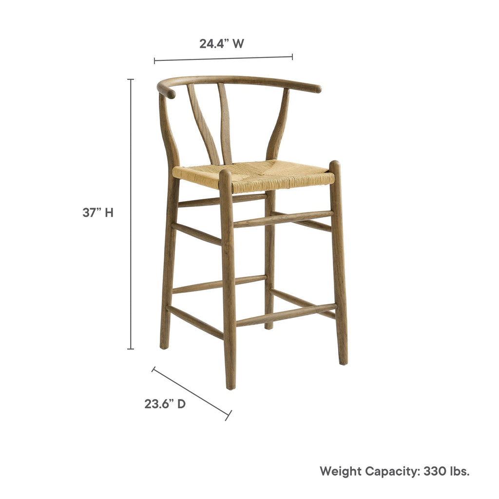 Amish Wood Counter Stool by Modway
