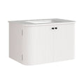 Zia 30" Wall-Mount Bathroom Vanity with Marble Sink