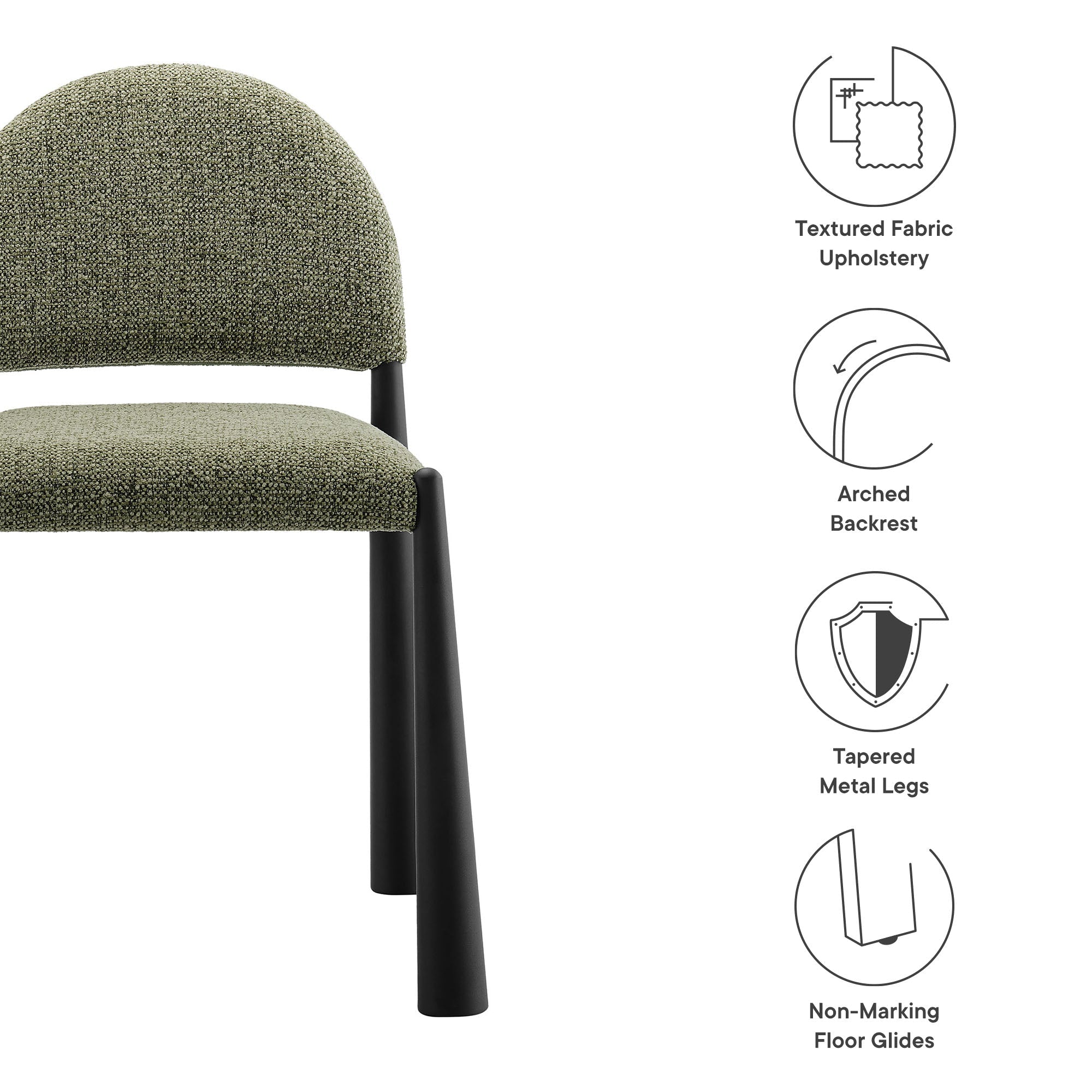 Hayley Upholstered Fabric Dining Side Chair by Modway
