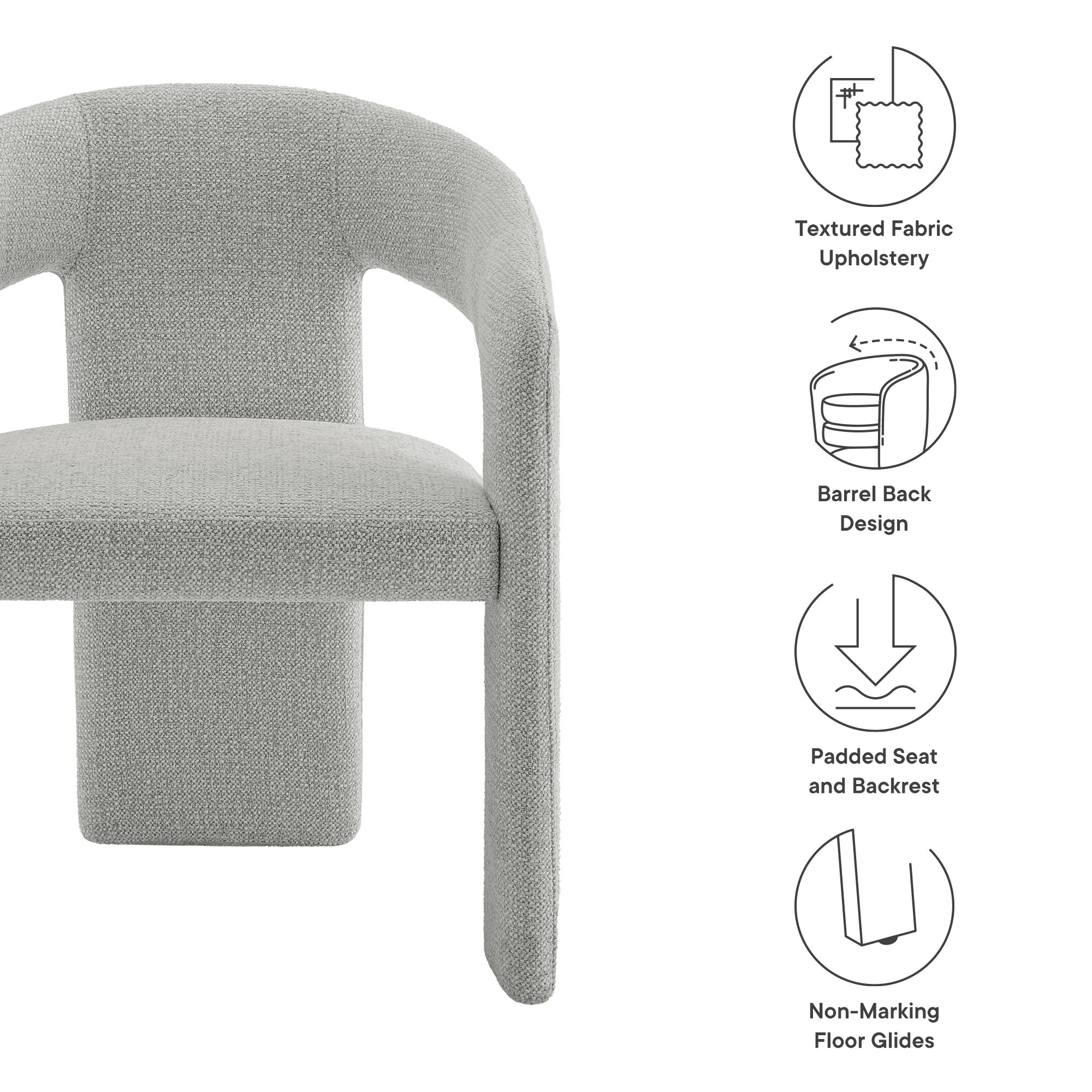 Oslo Barrel Fabric Upholstered Dining Accent Chair by Modway