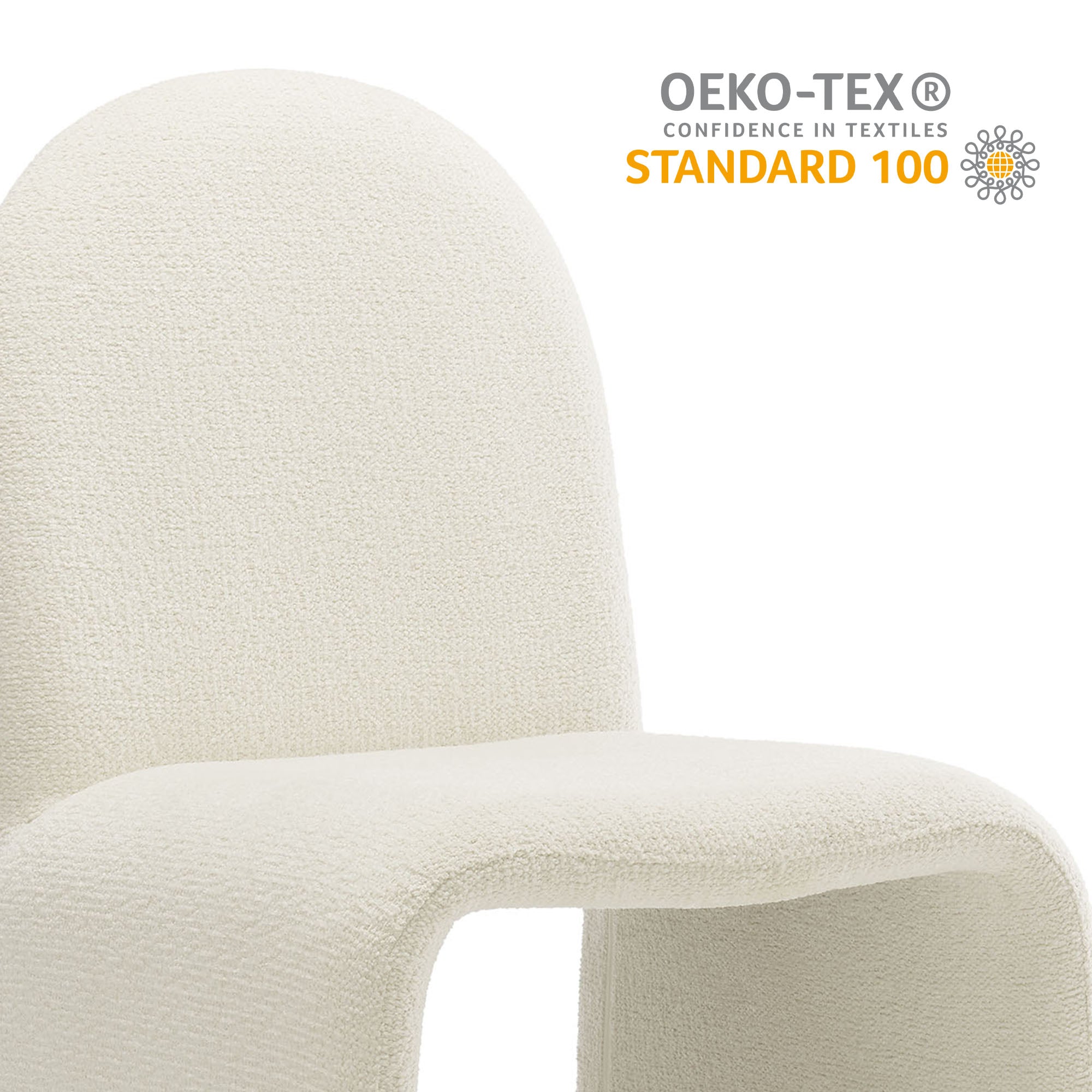 Junia Boucle Upholstered Armless Dining Chair by Modway