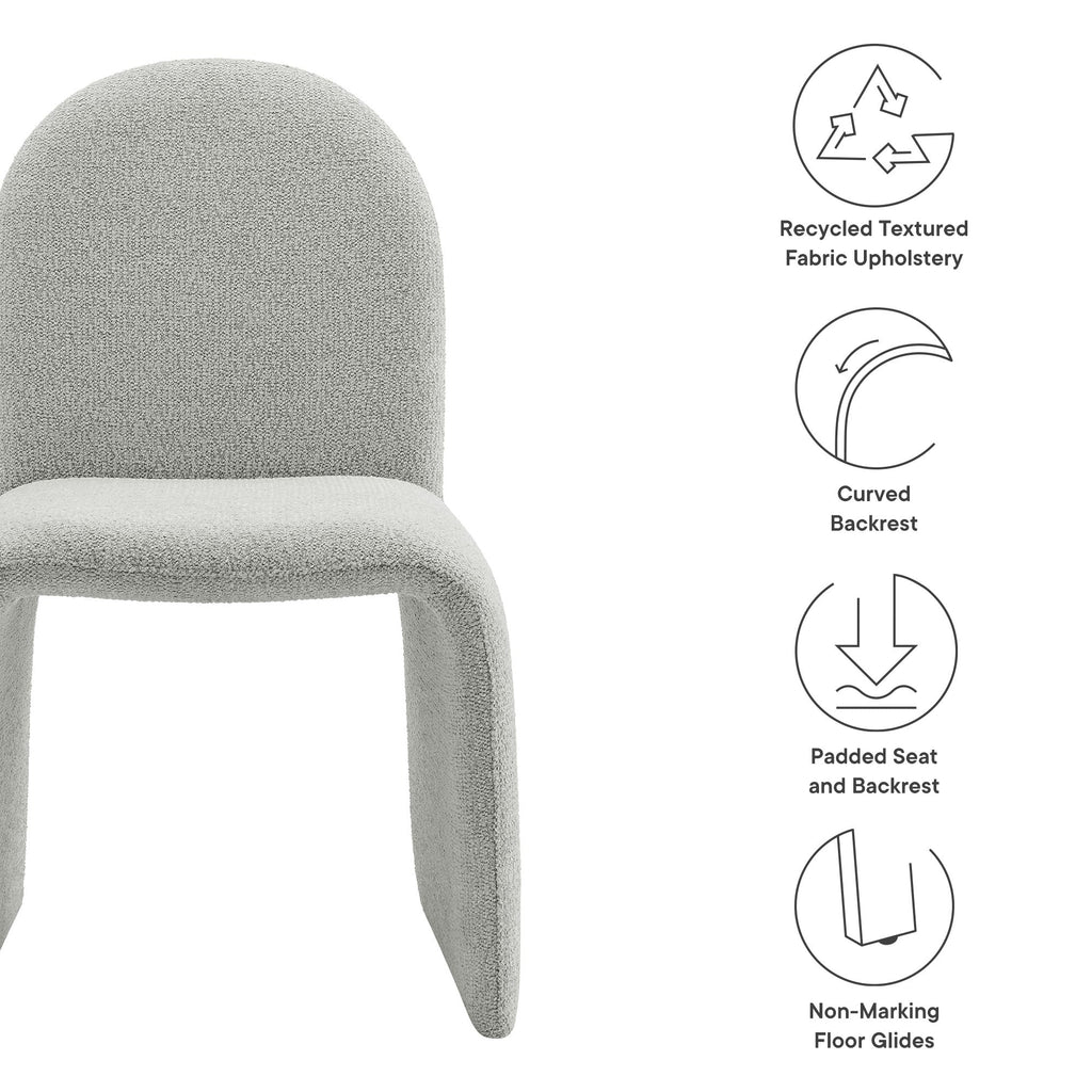 Junia Boucle Upholstered Armless Dining Chair by Modway