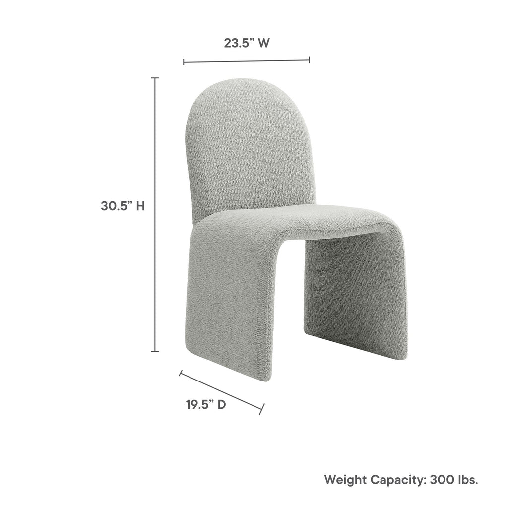Junia Boucle Upholstered Armless Dining Chair by Modway