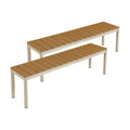 Finn Outdoor Patio Aluminum Bench Set of 2 by Modway