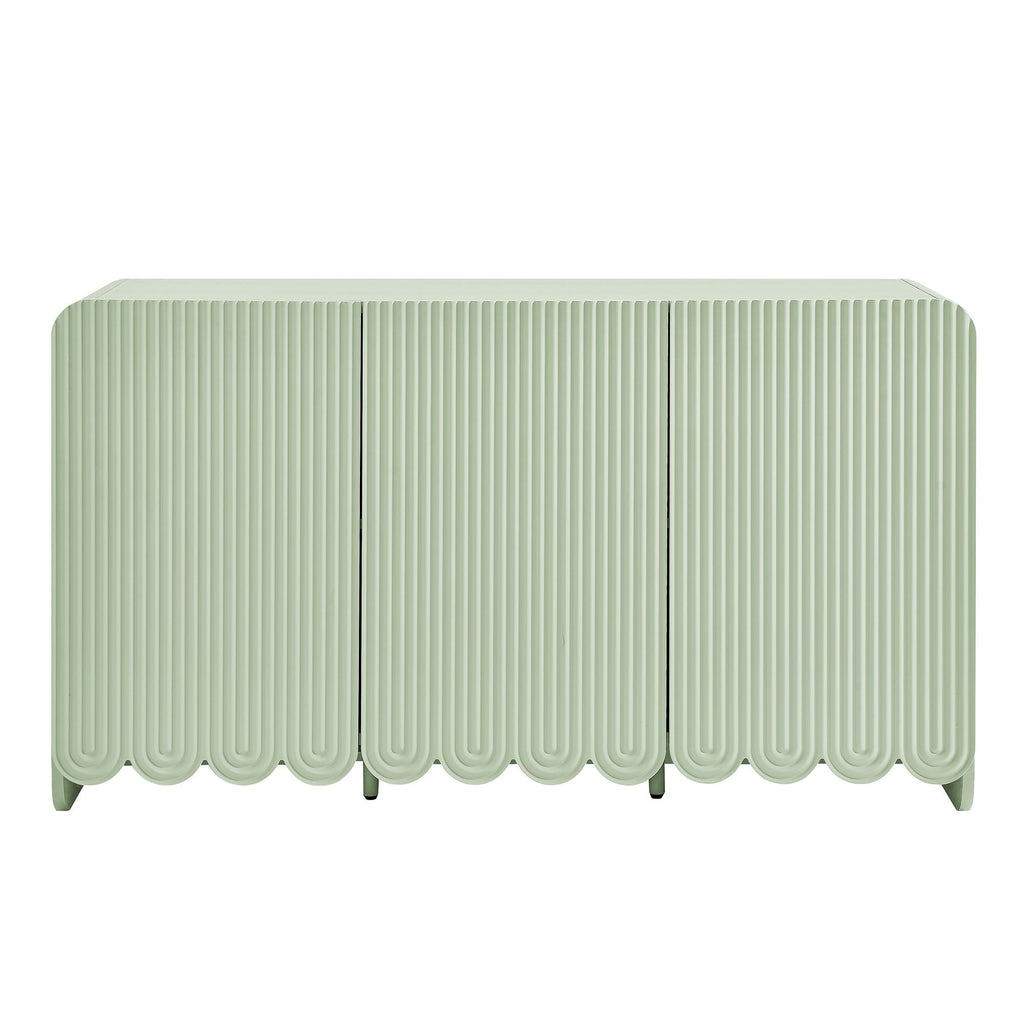 Dahlia Fluted and Scalloped Sideboard Storage Cabinet