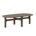 Saratoga Oval Outdoor Patio Teak Wood Coffee Table by Modway