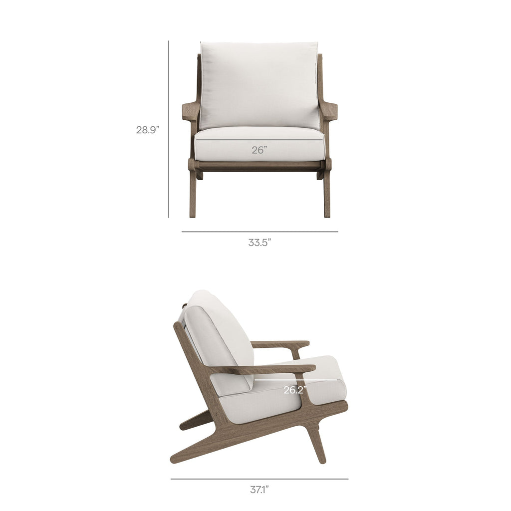 Saratoga Outdoor Patio Teak Wood Armchair by Modway
