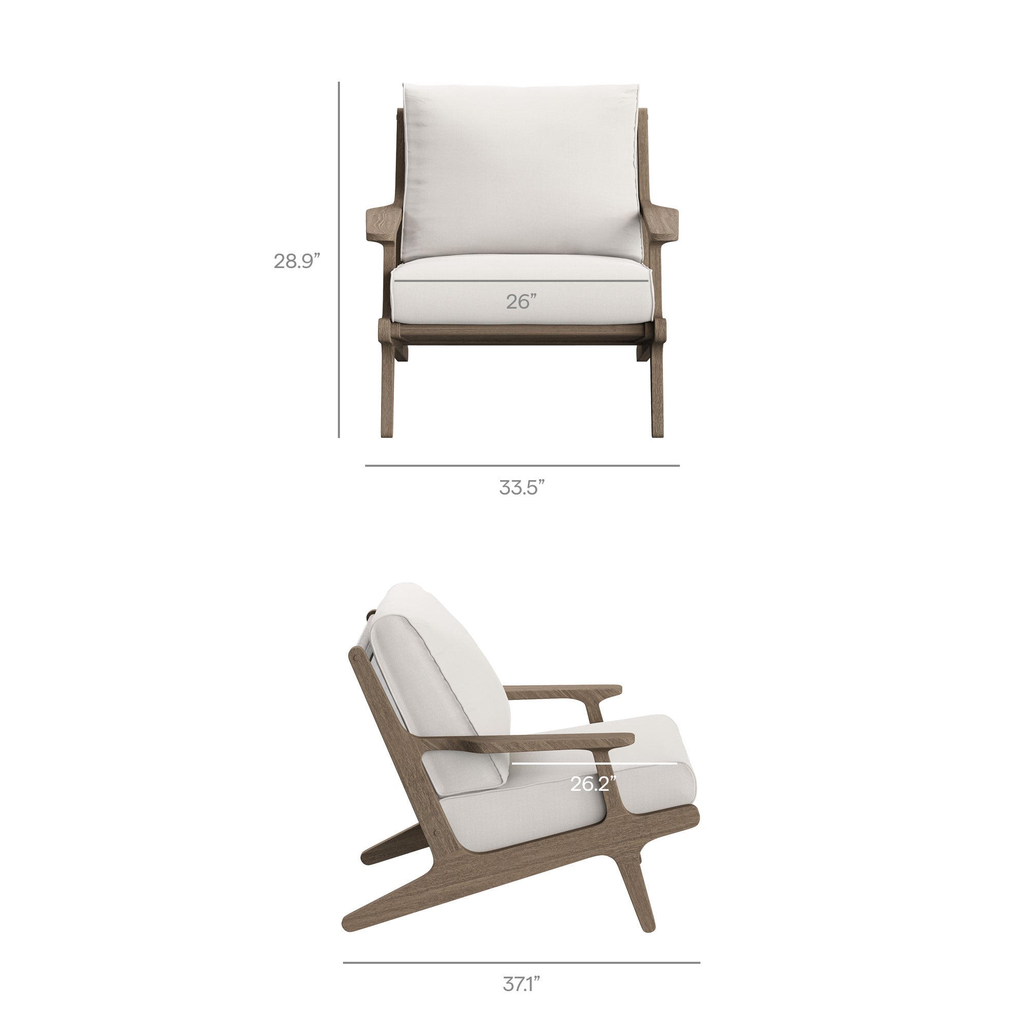 Saratoga Outdoor Patio Teak Wood Armchair by Modway
