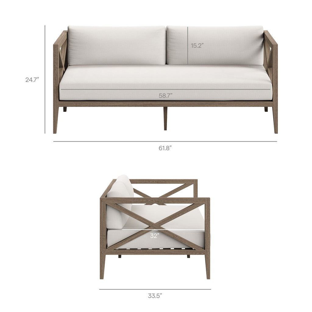 Northlake Outdoor Patio Teak Loveseat by Modway